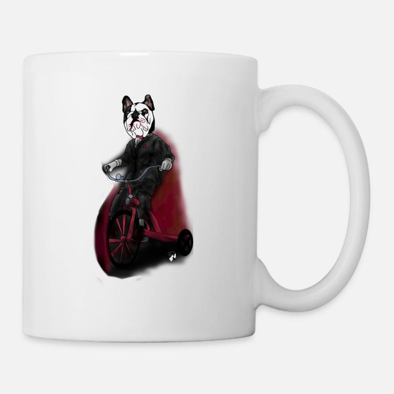 Bulldog Dreirad - Tasse - Weiß