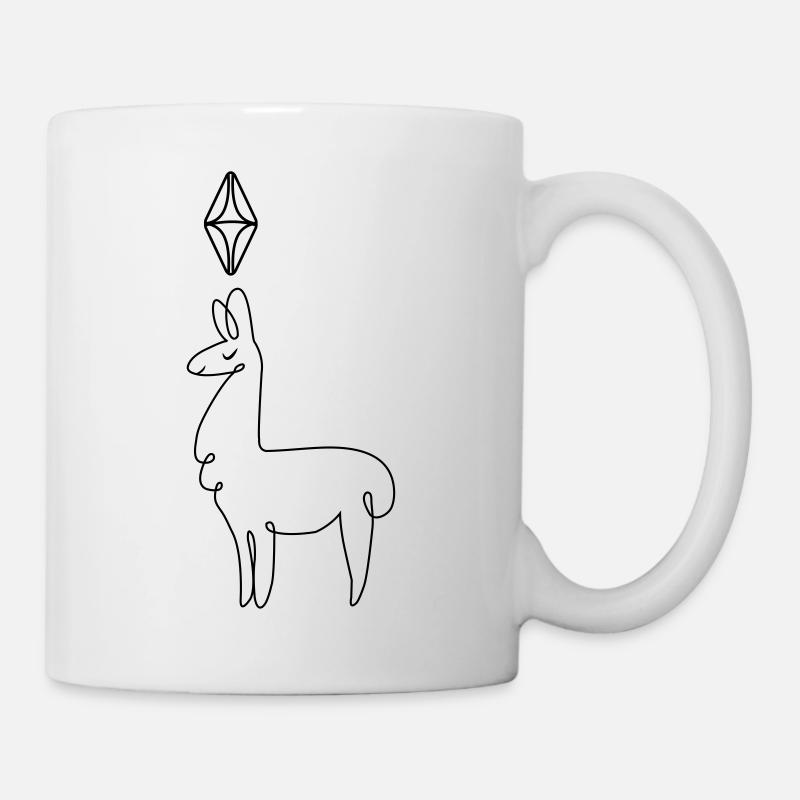 Sims Llama - Tasse - Weiß