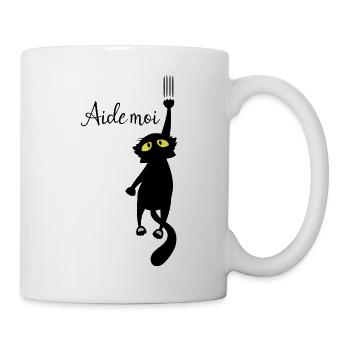 Black cat - Mug - white - Right