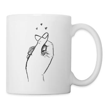 Finger heart - Mug - white - Right