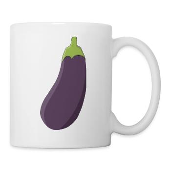 Aubergine - Mug blanc - blanc - Droite