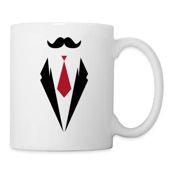 Krawatte - Tasse - Weiß - Rechts