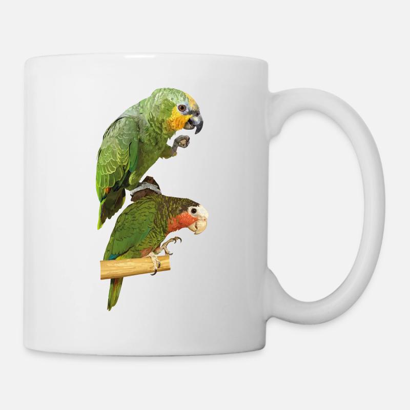 Papageien - Tasse - Weiß