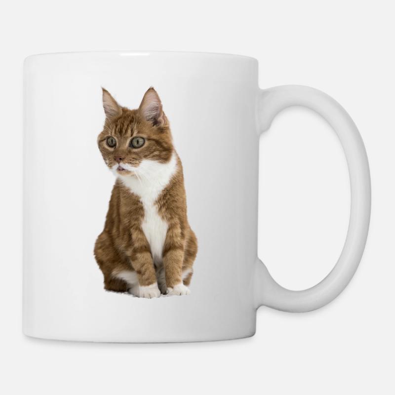 Lustige Katze - Tasse - Weiß