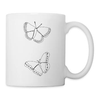 Butterflies - line art - Mug - white - Right