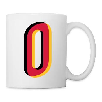 0 Number Germany Jersey Number black red gold - Mug - white - Right