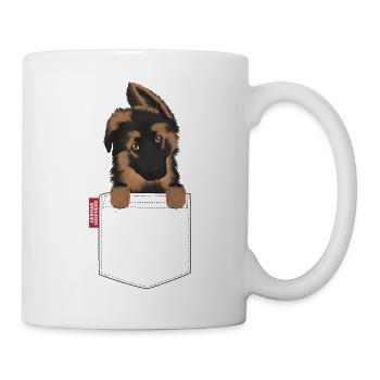 German Shepherd Pocket - Mug - white - Right