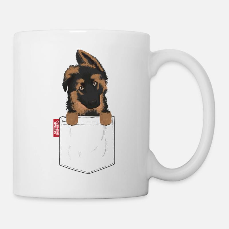 Deutscher Schäferhund Tasche - Tasse - Weiß
