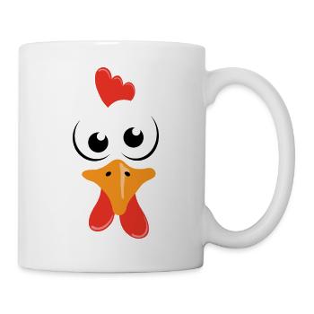 Poules poules poules face - Mug blanc - blanc - Droite