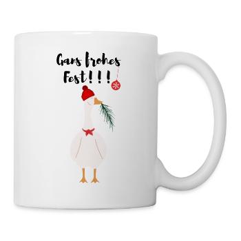 Gans frohes Fest - Tasse - Weiß - Rechts