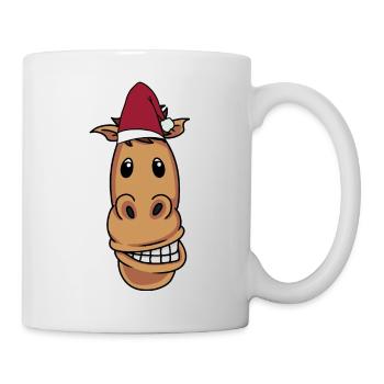 Santa Claus Horse Pony Rider Merry Christmas - Mug - white - Right