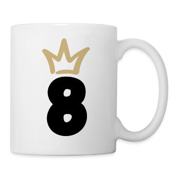 NUMÉRO HUIT 8 Couronne - Mug blanc - blanc - Droite
