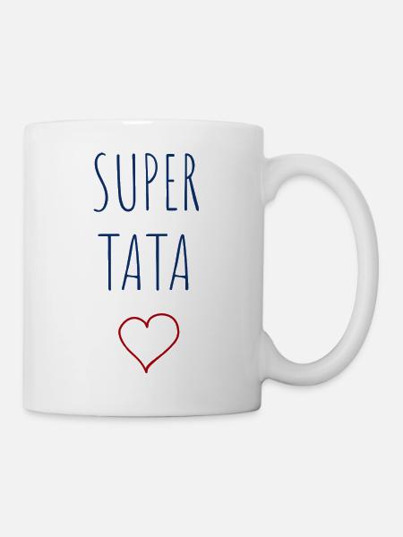 SUPER TATA - COEUR - Mug blanc - blanc