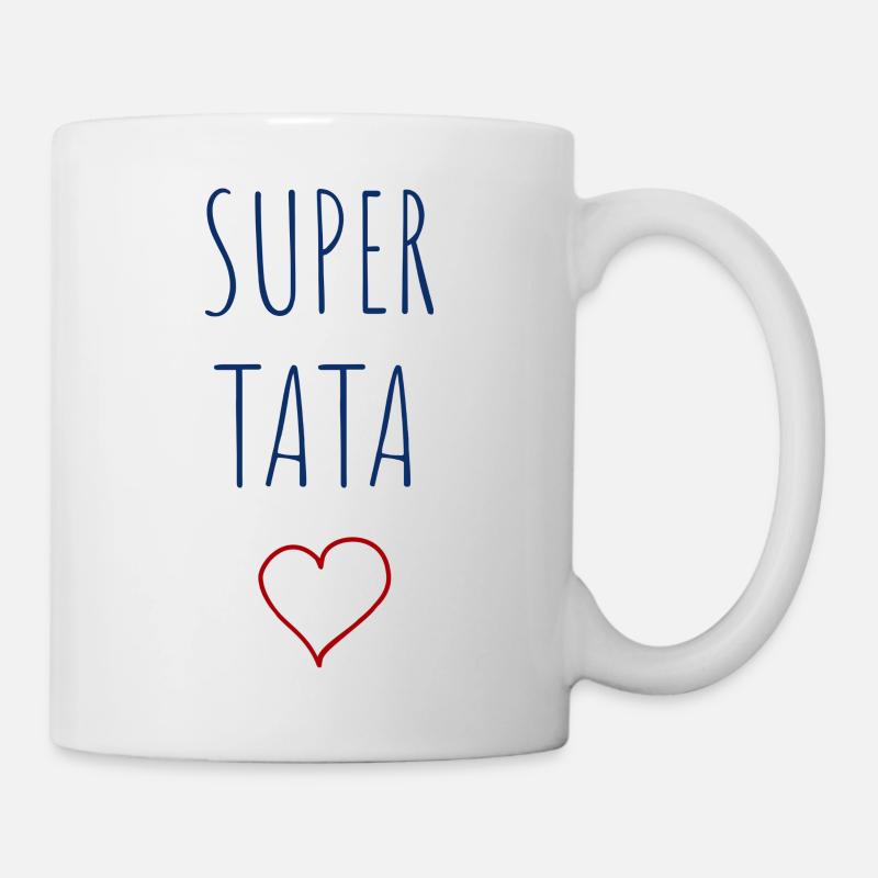 SUPER TATA - COEUR - Mug blanc - blanc