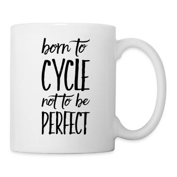 Geboren zum Fahrradfahren Radler Fahrrad Geschenk - Tasse - Weiß - Rechts