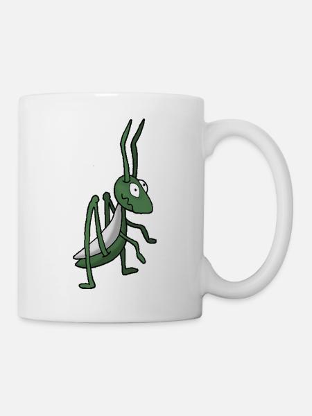 Grashüpfer - Tasse - Weiß