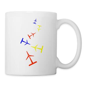 Wind turbine silhouette - Mug - white - Right