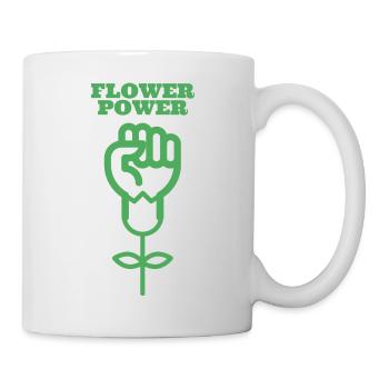 Flower Power - Tasse - Weiß - Rechts