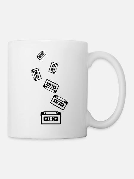 Kassette Symbol - Tasse - Weiß