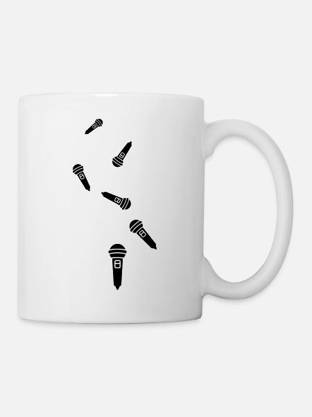 Mikrofon Symbol - Tasse - Weiß