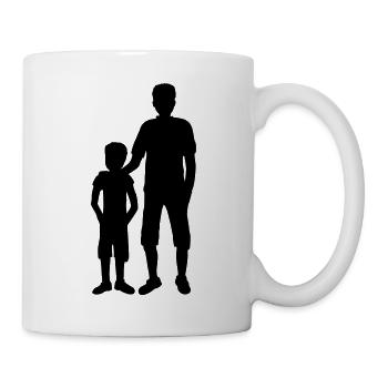 Frères et sœurs Silhouette grand frère - Mug blanc - blanc - Droite