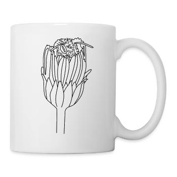 Hummel in Blüte - Tasse - Weiß - Rechts