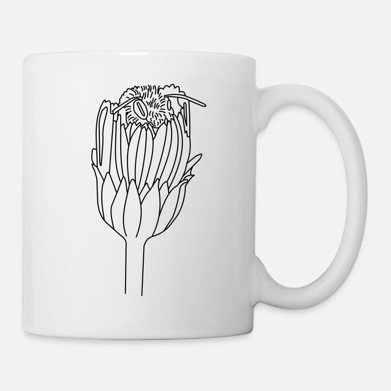 Hummel in Blüte - Tasse - Weiß