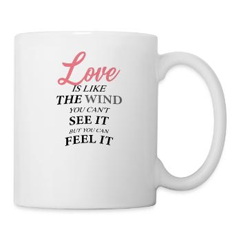 L’amour est comme le vent - Mug blanc - blanc - Droite