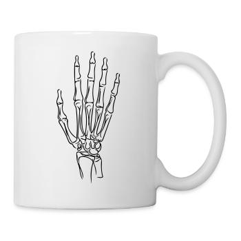 Hand Line Art - Minimalist - Mug - white - Right
