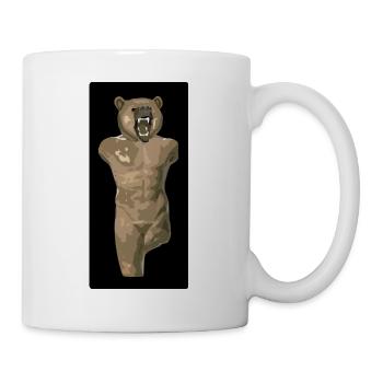 Griechische Bärenstatue - Tasse - Weiß - Rechts