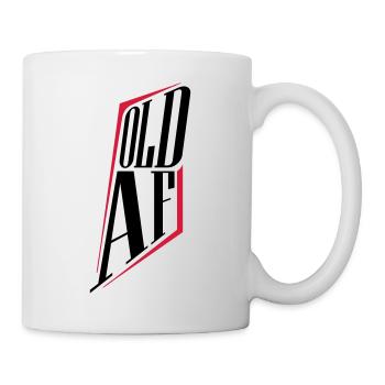 old AF Text Logo - Tasse - Weiß - Rechts