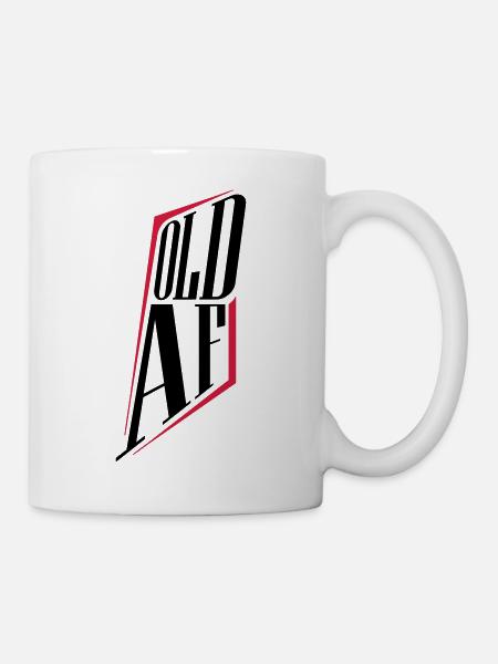 old AF Text Logo - Tasse - Weiß