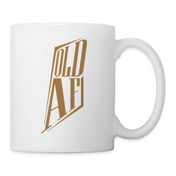 old AF Text Logo - Tasse - Weiß - Rechts