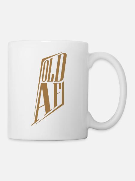 old AF Text Logo - Tasse - Weiß