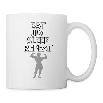 eat jim sleep repeat - Mug - white - Right