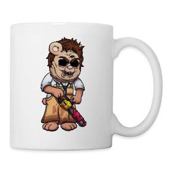 Scary Teddy Bear With Chainsaw - Mug - white - Right