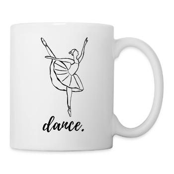 tanzende Ballerina - Tasse - Weiß - Rechts