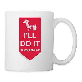 Citation de Do It Tomorrow - Mug blanc - blanc - Droite