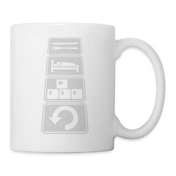 Manger le jeu de sommeil Répéter - Mug blanc - blanc - Droite