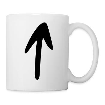 Arrow drawing sketch black - Mug - white - Right