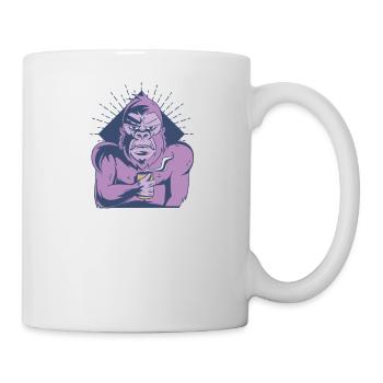 Born To Love Apes Forced To Work - Tasse - Weiß - Rechts