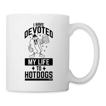 ich liebe Hotdogs und Bier - Tasse - Weiß - Rechts