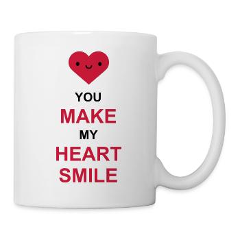 Faire sourire mon cœur - Mug blanc - blanc - Droite