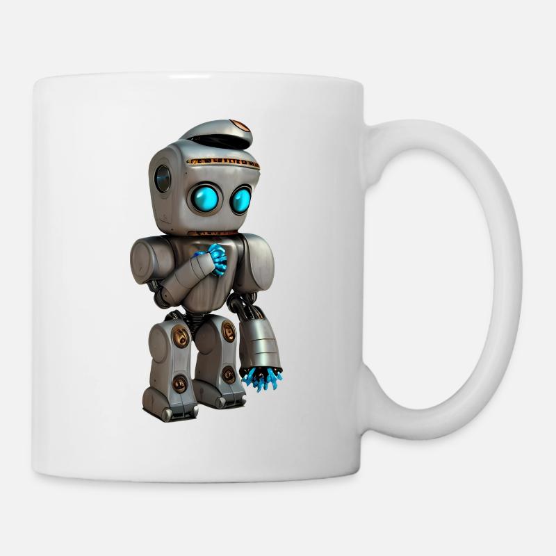 Blue-eyed robot - Mug - white
