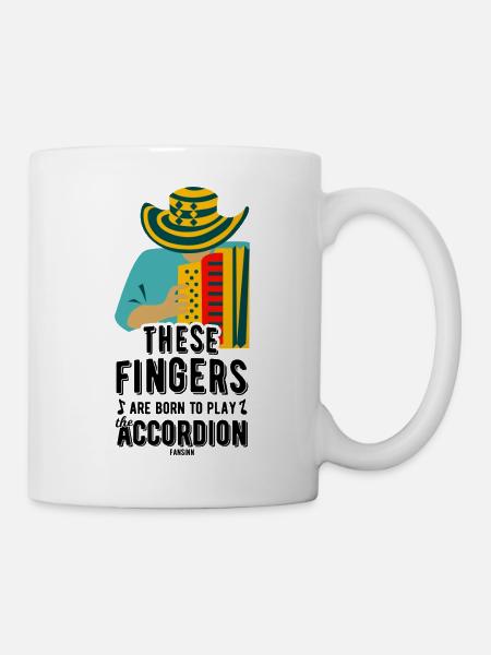 Born To Play The Accordeon - Tasse - Weiß