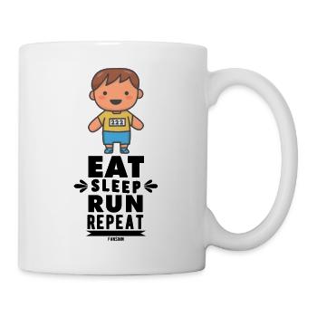 Child jogging running racing sports - Mug - white - Right