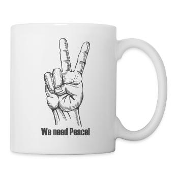 We need peace A - Mug - white - Right