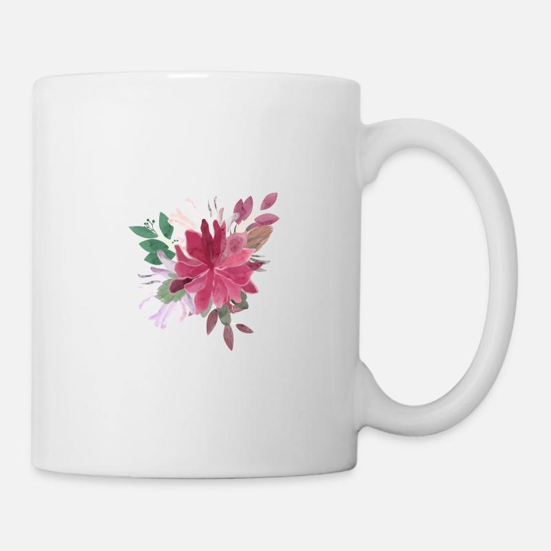 Lettre j floral - Mug blanc - blanc