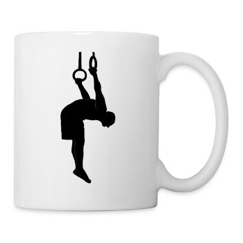 Peau le chat calisthenics - Mug blanc - blanc - Droite