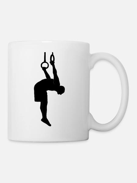 Peau le chat calisthenics - Mug blanc - blanc